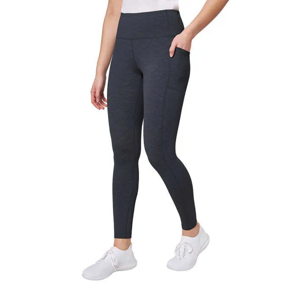 NWT Mondetta Women's Garment Wash Tight Leggings Black Activewear S $60 5C143